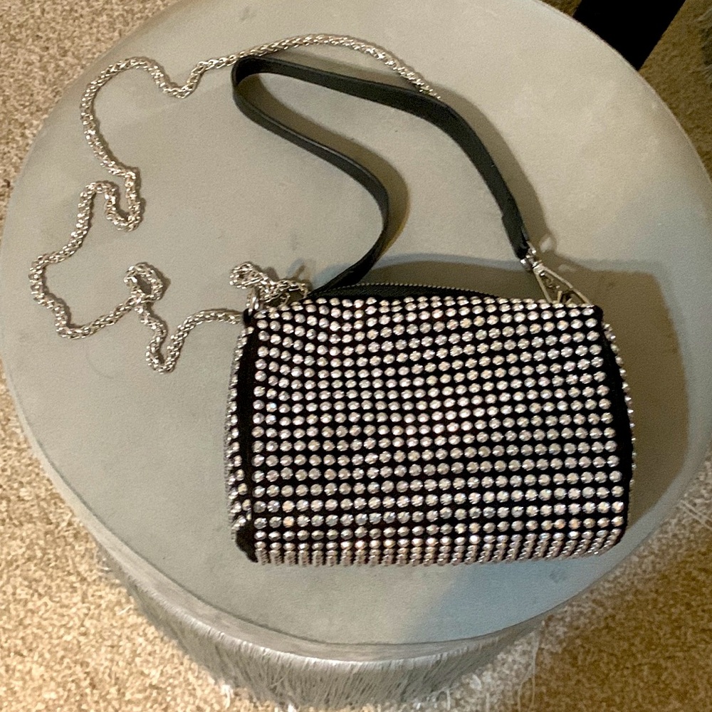 Glamorous Mini Rhinestone Decor Chain Square Bag ❕✨ - Picture 3 of 5